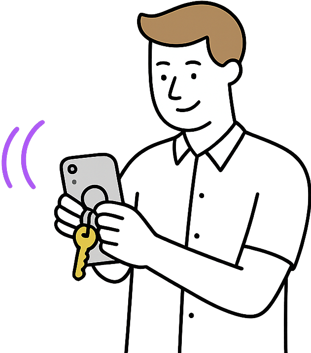 You scan it with the HelloKey app